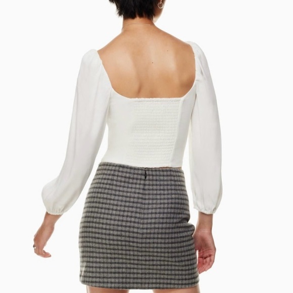 Aritzia Wilfred Novella Blouse Light Birch Size‎ XS - Picture 2 of 6